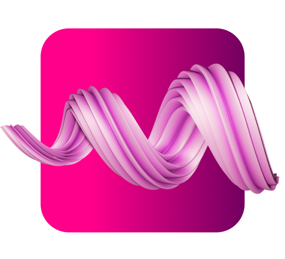 A 3D illustration of a pink flow shape for Activity 2, Engineered Smart Materials for Protection of Air Quality.